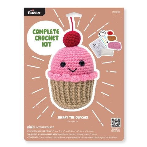 Sherry the Cupcake - Amigurumi Crochet Kit - 49609E