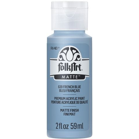 FolkArt ® Acrylic Colors - French Blue, 2 oz. - 639