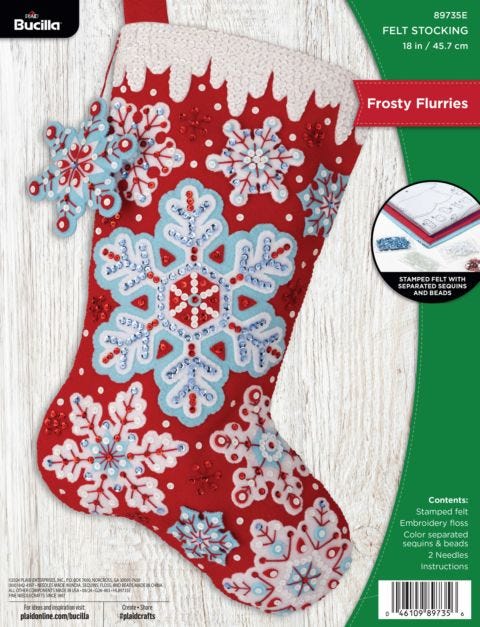 Bucilla® Frosty Flurries - Seasonal Felt Stocking Kits - 89735E 
