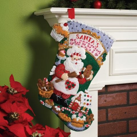 Santa's Sweet Shop - Bucilla Digital Stocking Pattern