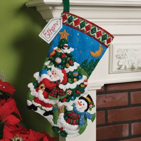 Tree Shopping - Bucilla Digital Stocking Pattern
