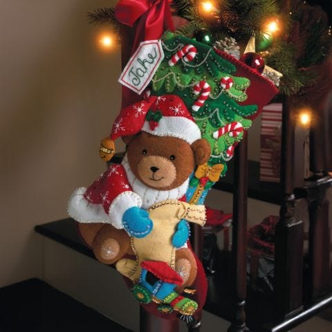 Santa Bear - Bucilla Digital Stocking Pattern
