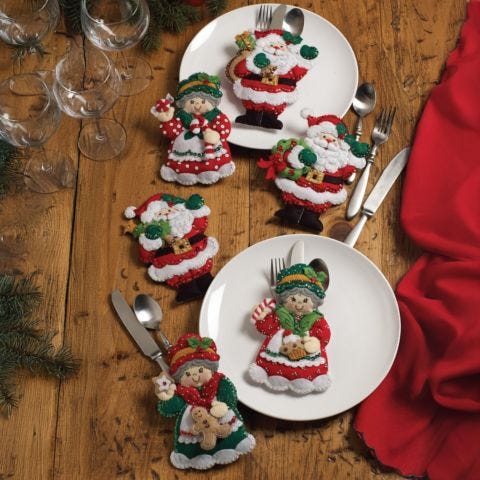 The Clauses Silverware Holders - Bucilla Digital Pattern