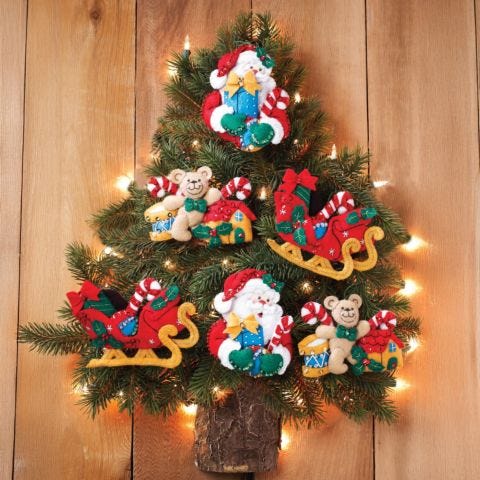 Santa & Sleigh - Bucilla Digital Ornament Patterns