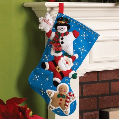 Stars of Christmas - Bucilla Digital Stocking Pattern