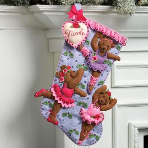 Ballerina Bears - Bucilla Digital Stocking Pattern