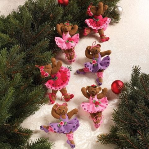 Ballerina Bears - Bucilla Digital Ornament Patterns