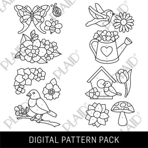 Hello Spring - Gallery Glass Digital Pattern Pack