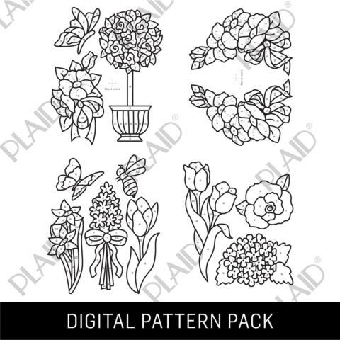 Spring Florals 1 - Gallery Glass Digital Pattern Pack