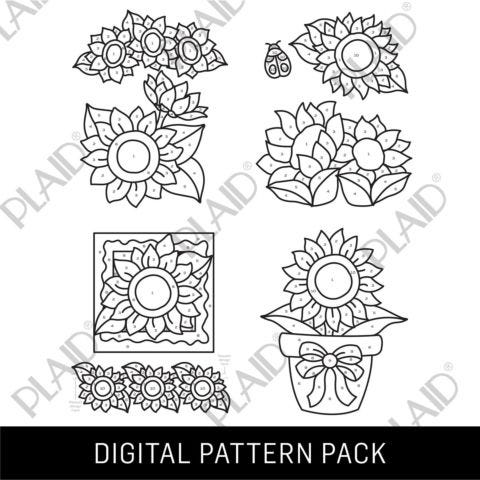 Sunflowers - Gallery Glass Digital Pattern Pack