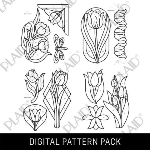 Tulips - Gallery Glass Digital Pattern Pack