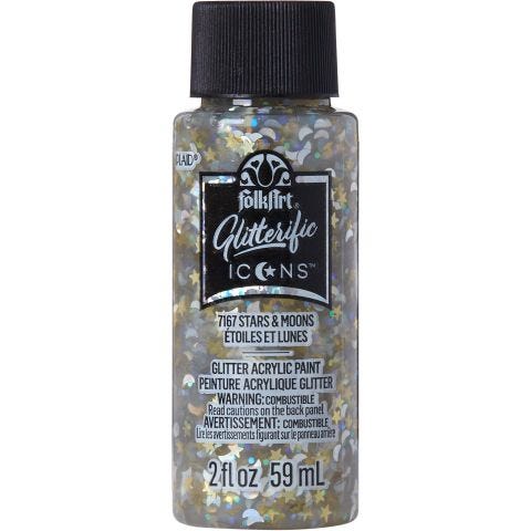 FolkArt ® Glitterific™ Icons Acrylic Paint - Stars and Moons, 2 oz. - 7167