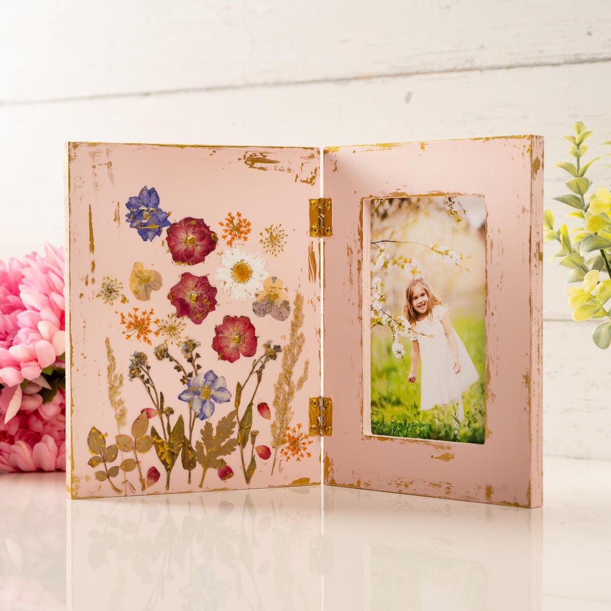 Decoupaged Flowers Frame